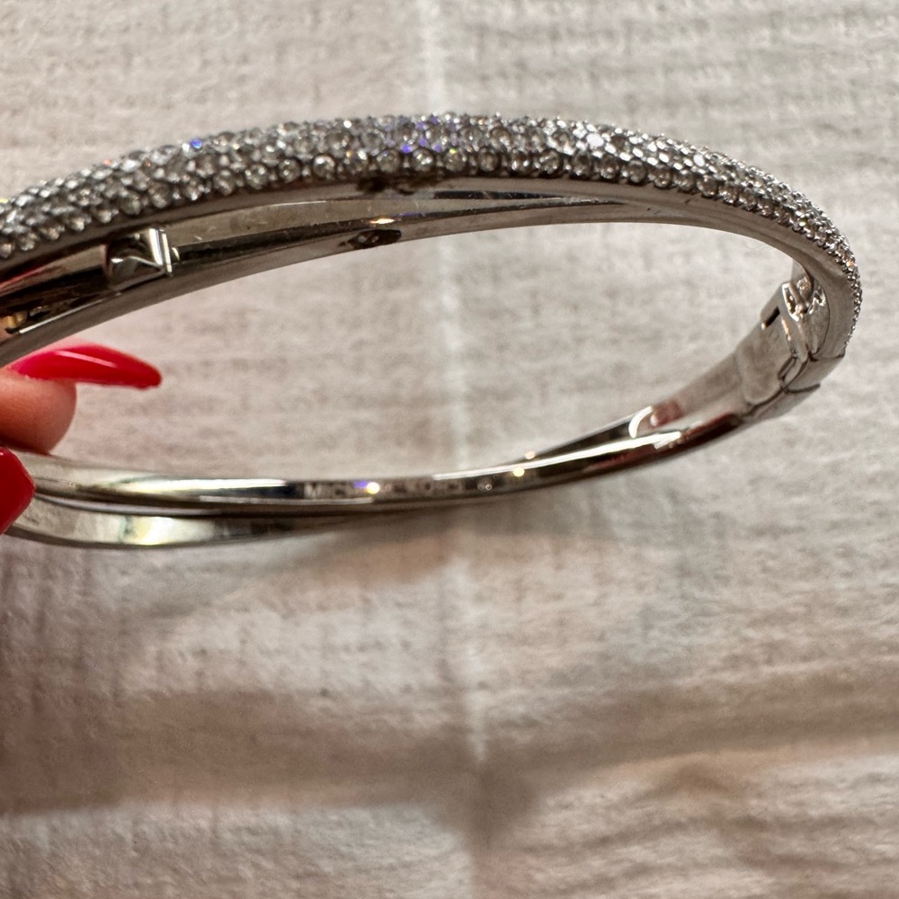 Silver Pavé Set  Embellished Bracelet- Michael Kors